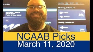 NCAAB Picks (3-11-20) | Part 1 of 2 | College Basketball Predictions | NCAA Men’s Daily Vegas Line