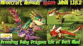 Isle Of Berk Dragon Mod - Breeding Baby Dragons Showcase - Minecraft JAVA 1.18.2 Animals Ep204 screenshot 4