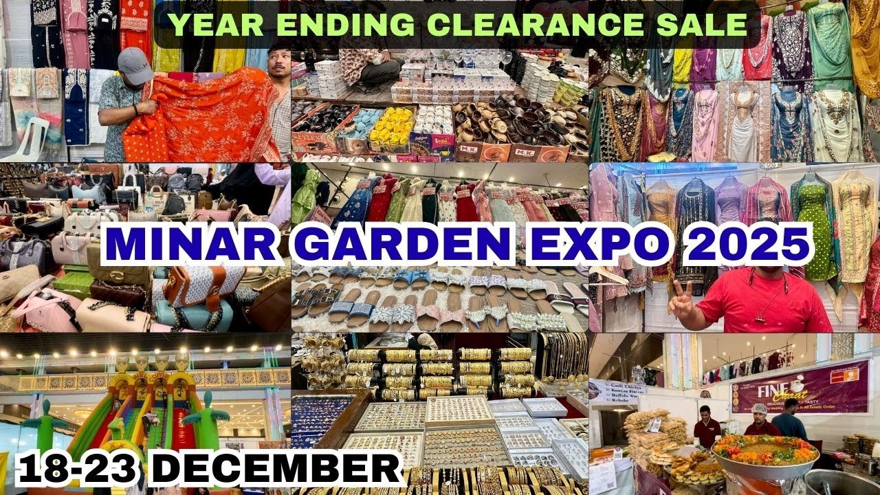 MINAR GARDEN EXPO 2025 | DHAMAKA OFFER 1GRAM GOLD,ABAYA,KASHMIRI SUITS | YEAR END CLEARANCES SALE