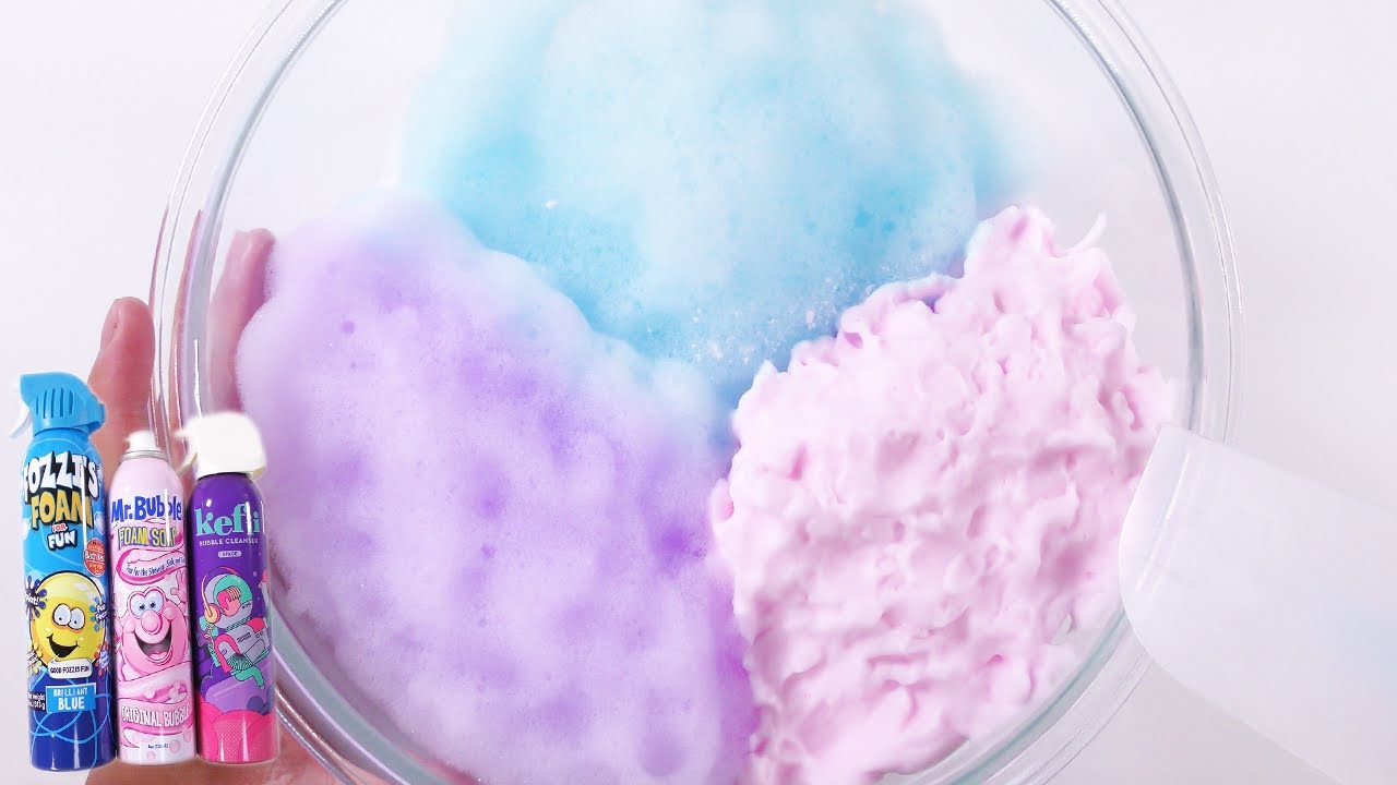 【DIY】３種類の泡ソープを使って超巨大しゅわしゅわスライム作ってみた【slime ASMR】