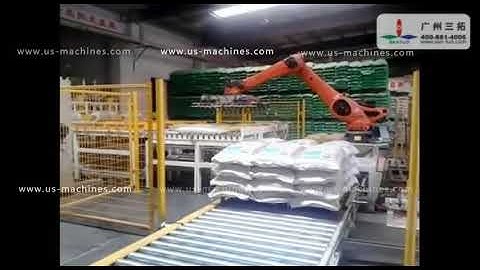 Automatic big bag nylon bag palletizing robot hand machine bag stacking machine