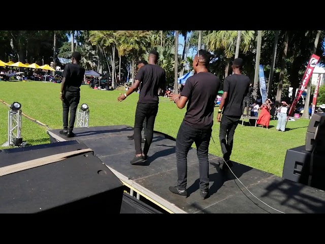 The Joy performing at the Simphiwe Shembe Comedy Picnic class=