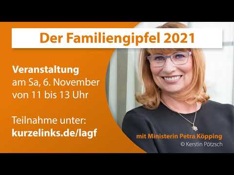 1. Sächsischer Familiengipfel 2021/ Livestream am 6. November 2021