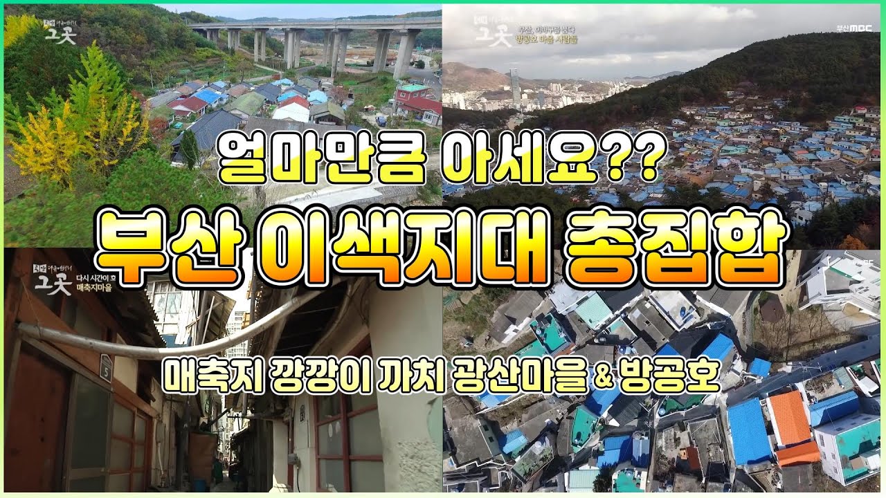 부산 이색지대 완결편/범일동 매축지마을/영도 깡깡이길/괴정 까치마을/기장 광산마을/물만골 방공호/부산의 역사 부산사람들의 생생한 삶의 이야기[그곳그사람]