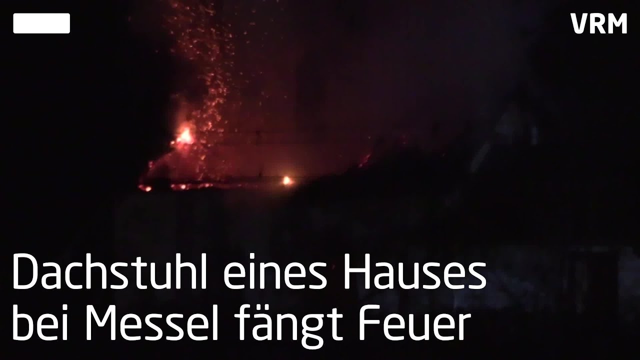 Dachstuhlbrand in Messel