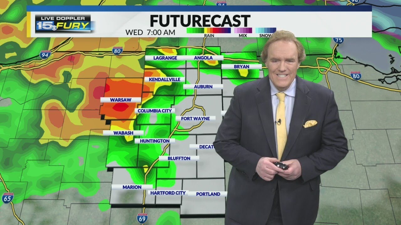 Showers and storms through this morning - YouTube