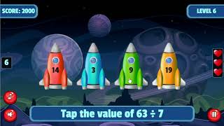 Math Rockets Division | Full Gameplay | ABCya3