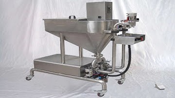 single head plunger filling machine thick sauce pepper liquid mixer filler صلصة آلة التعبئة