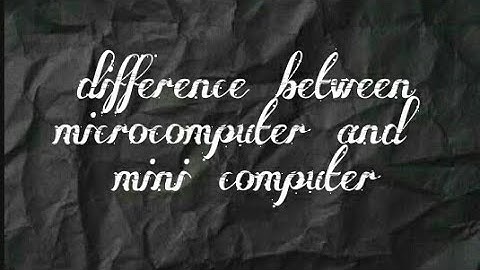 difference between microcomputer and mini computer @The computer world |# microcomputer #video