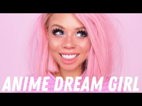 Anime girl makeup for hooded eyes 😍#greenscreen #animemakeup