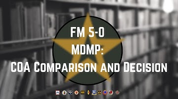 MDMP: Course of Action (COA) Comparison and Decision