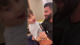 Samuel matando a saudade do papai Gusttavo Lima ao passar final com Andressa Suita 😍❤️ #shorts