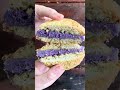 Ice cream sandwich with coconut white chocolate chip cookies🍦💜🍪 #baking #icecream #gelato #shorts