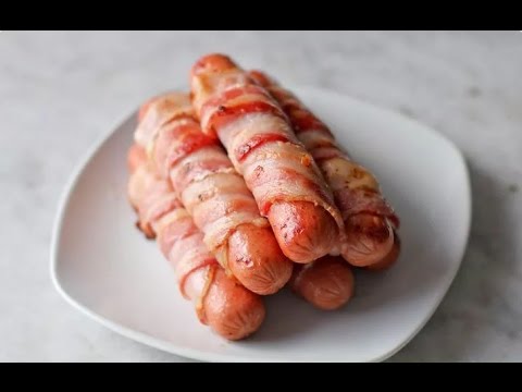 How To Make Bacon Wrapped Hot Dogs - The Easy Homemade Bacon Wrapped Hot Dogs Recipe - YouTube