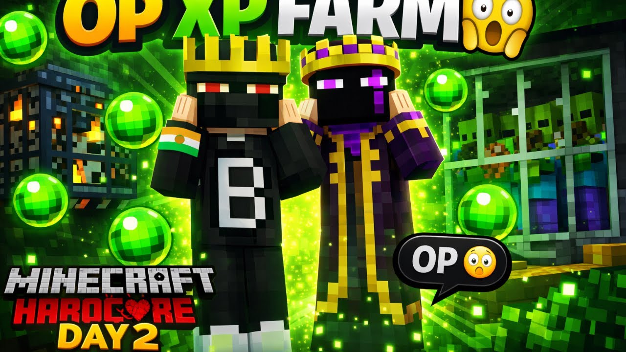🔴LIVE | Minecraft Hardcore Day 2 🔥 | OP XP Farm WORKING!