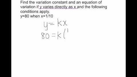 Find an equation of variation