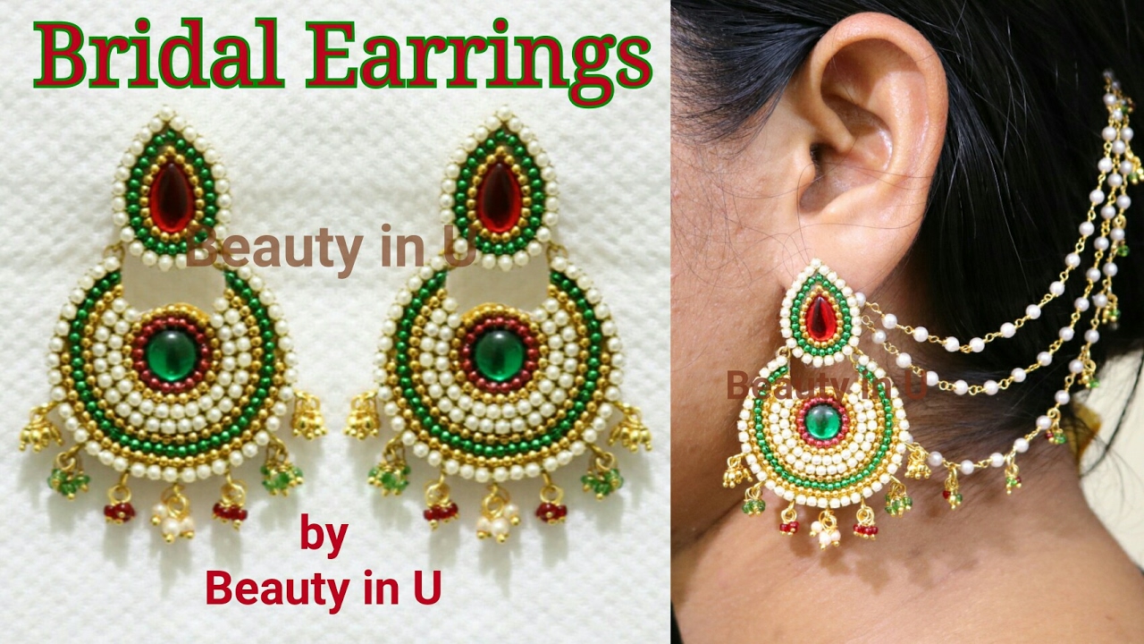 Stunning Bridal Earrings making at Home using Loreals and