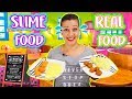 Slime food Vs Real food | Haciendo comida de slime !! 🍔🥤 Satisfying Slime