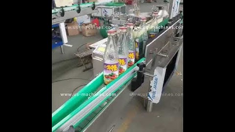 Autoamtic tally glass bottle wet glue rolling labeling machine paper label applicator