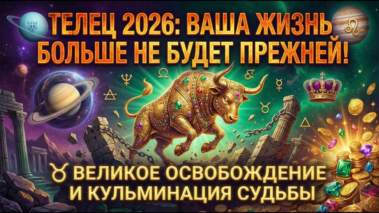 ТЕЛЕЦ 2026: ВАША ЖИЗНЬ БОЛЬШЕ НЕ БУДЕТ ПРЕЖНЕЙ! ♉️ ВЕЛИКОЕ ОСВОБОЖДЕНИЕ И КУЛЬМИНАЦИЯ СУДЬБЫ