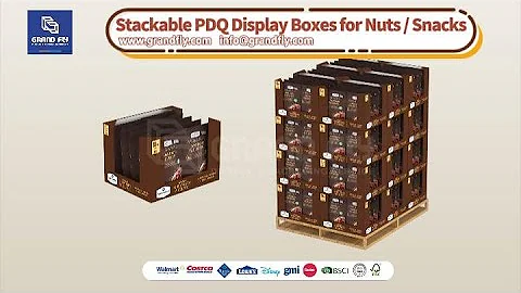 Stackable PDQ Display Boxes for Nuts/Snacks #pdq #costco #Costcopdq #Costcodisplay #displaybox