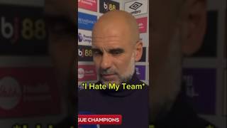 Does Pep actually like his team? #pepguardiola #soccer #football #manchestercity #shorts