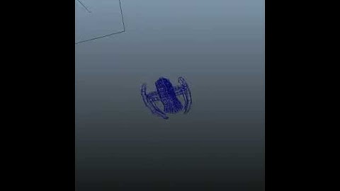 Spaceship Wireframe turntable animation