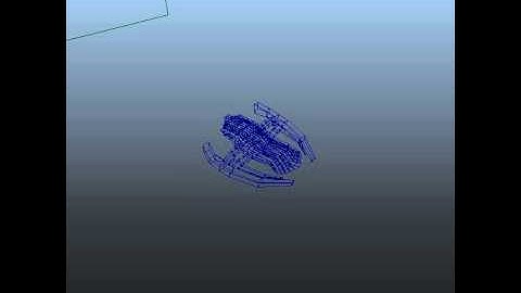 Spaceship Wireframe turntable animation