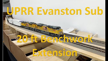 UPRR Evanston Sub HO modeltreinbaan, gebouwd voor operaties en realisme. 6 meter lange verlenging...