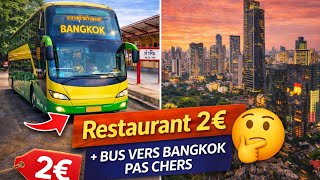 🇹🇭 Restaurant à 2€ et bus pas cher vers Bangkok 😲 | Hua hin #8