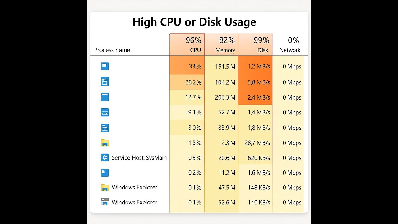 How to Fix High CPU and Disk Usage in Windows 11 (2025 Guide) - YouTube
