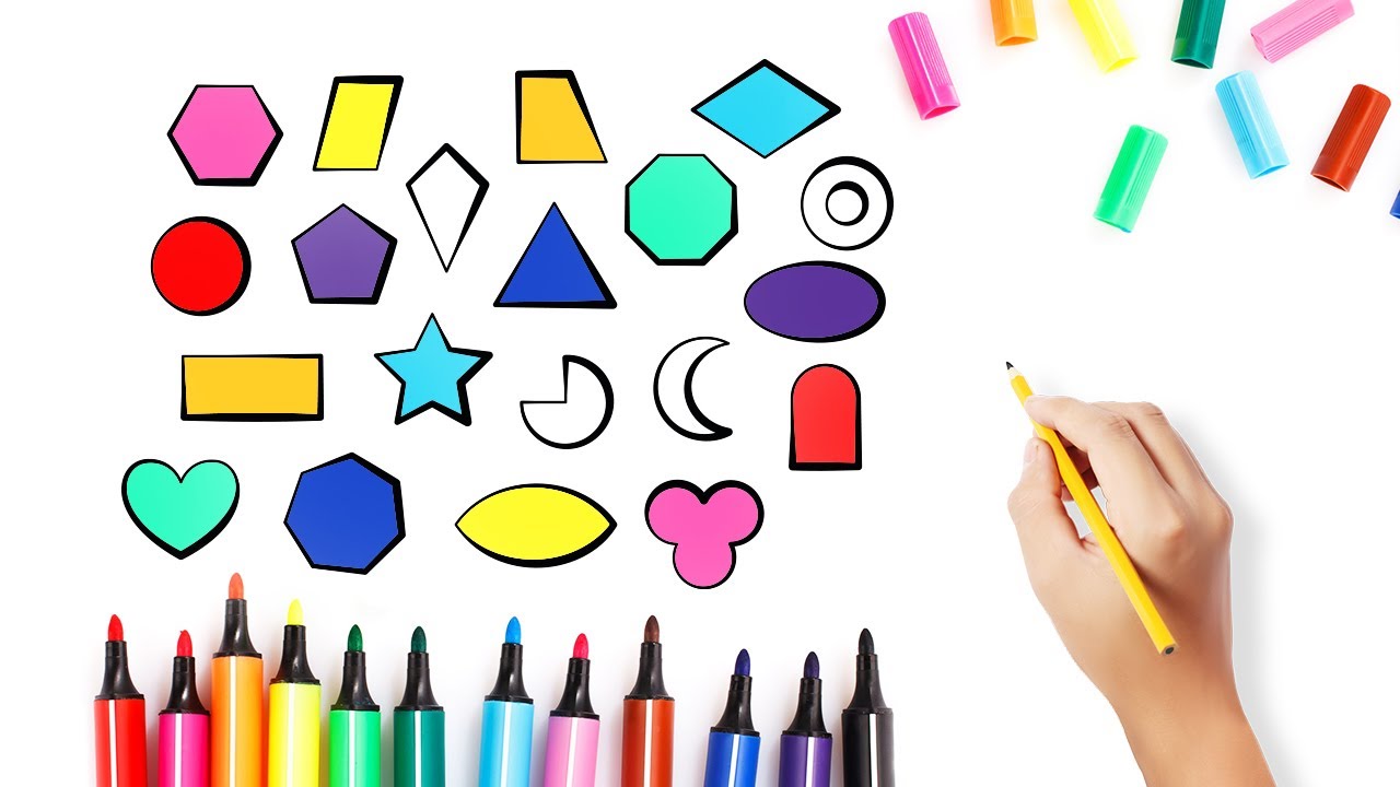 Result all geometric shapes | Draw shapes, learn, numbers, draw, 1234 ...