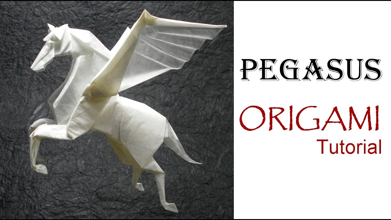 ORIGAMI PEGASUS TUTORIAL (Fumiaki Kawahata) 折り紙 馬 ペガサス оригами учебник Пегас лошадь PFERD YouTube