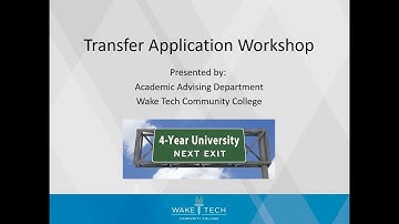Transfer Application Workshop 2021