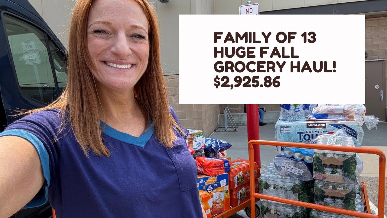 FAMILY OF 13 HUGE FALL GROCERY HAUL! $2,925.86