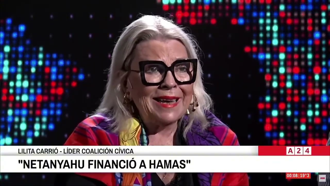 Elisa Carrió con Luis Novaresio en A24 - 15/10/2025