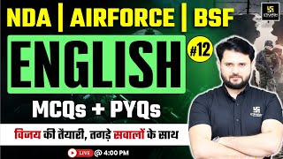 NDA | Air Force | BSF | English 12 | Important MCQs &amp; PYQs | Sankalp Series | Vikas Sir