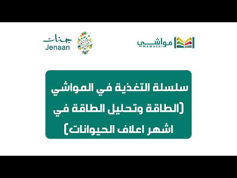 سلسلة التغذية مصادر الطاقة الجزء الثاني تحليل محتويات الاعلاف والطاقة في الأعلاف