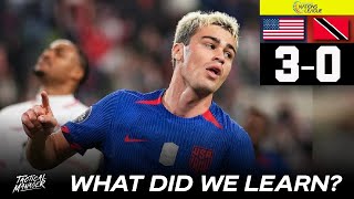 USA 3-0 Trinidad & Tobago | What did we learn | 7 Tactical Takeaways