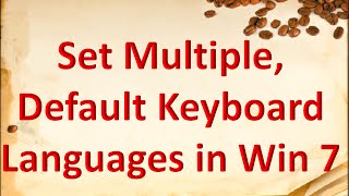 How to set different language to keyboard in windows 7