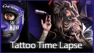 TATTOO TIME LAPSE | GREY LION | MICHAEL KOSCHEL ART
