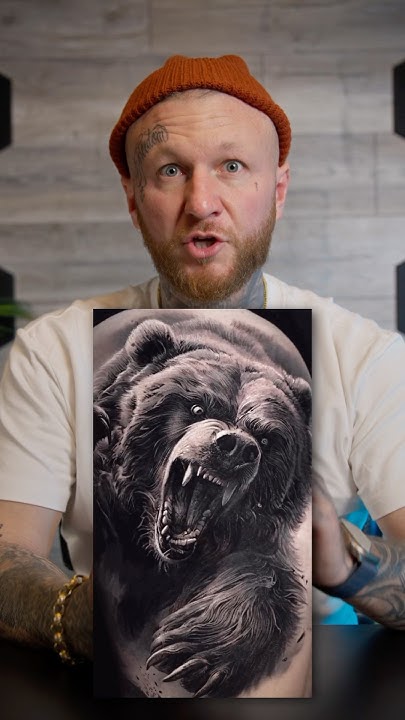  would you get an animal tattoo like this? 🤯 unreal bear piece by ...