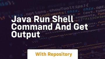 java run shell command and get output