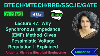Lecture 47: Why Synchronous Impedance (EMF) Method Gives Pessimistic Voltage Regulation | Explained