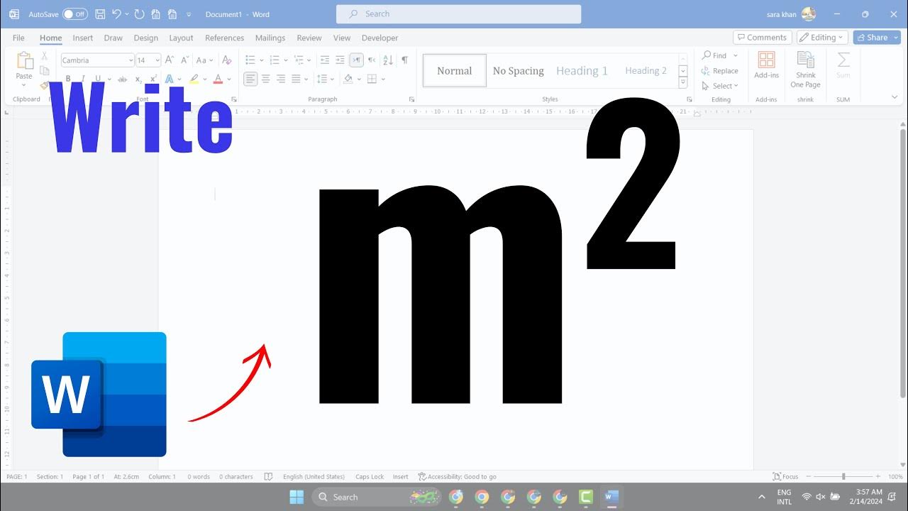 How to type m2 in word superscript in word youtube