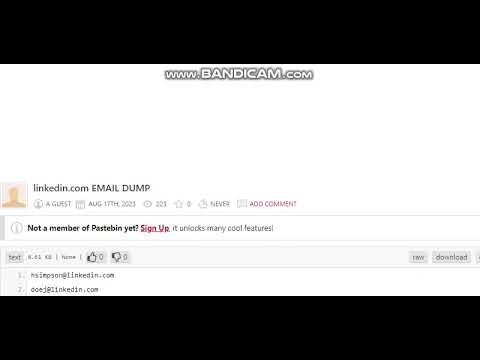 LINKEDIN.COM EMAIL DUMP - YouTube