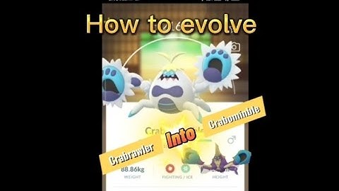 How to evolve Crabrawler in Pokemon go.#pgsharp #mystic7 #pokemon #crabrawler