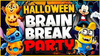 Halloween Brain Break Party  Freeze Dance  Floor is Lava  Just Dance