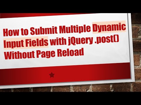 How to Submit Multiple Dynamic Input Fields with jQuery .post() Without Page Reload