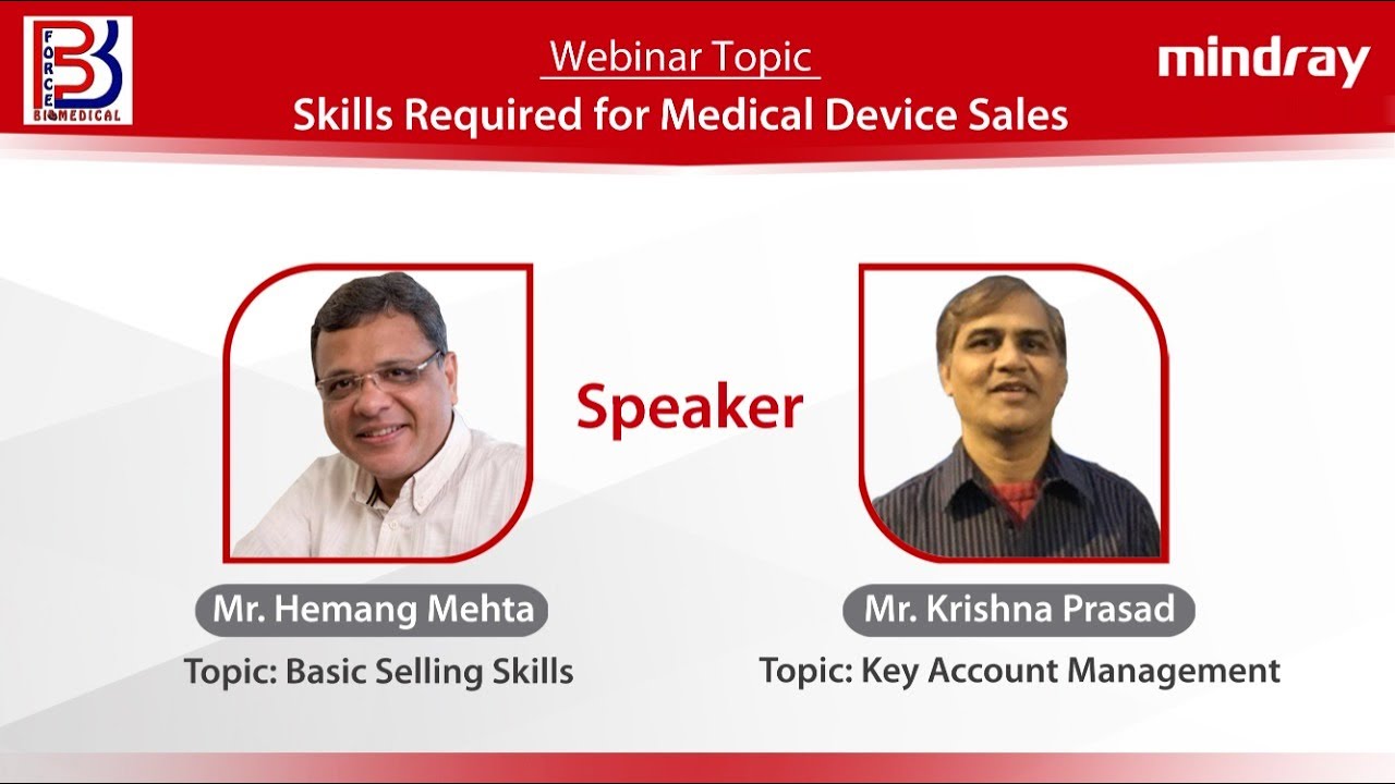 Skills Required for Medical Devices Sales inar by Force Biomedical